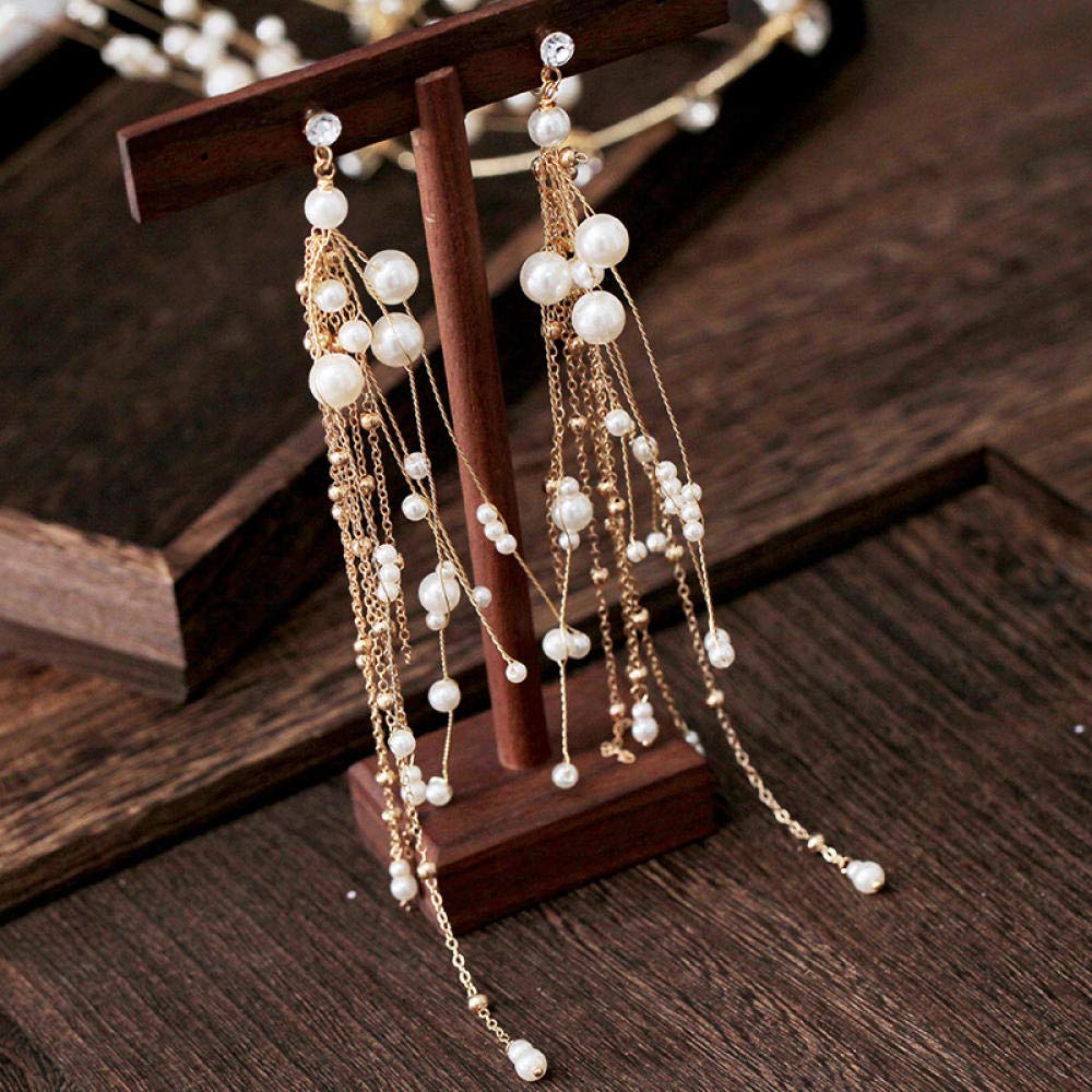 Tiara zestaw biżuterii ze stopu strasu, dla panny młodej, z perłami, prosta, modna, na wesele, wesele, ozdoba do włosów, opaska na czoło w stylu vintage, na imprezę, prezent