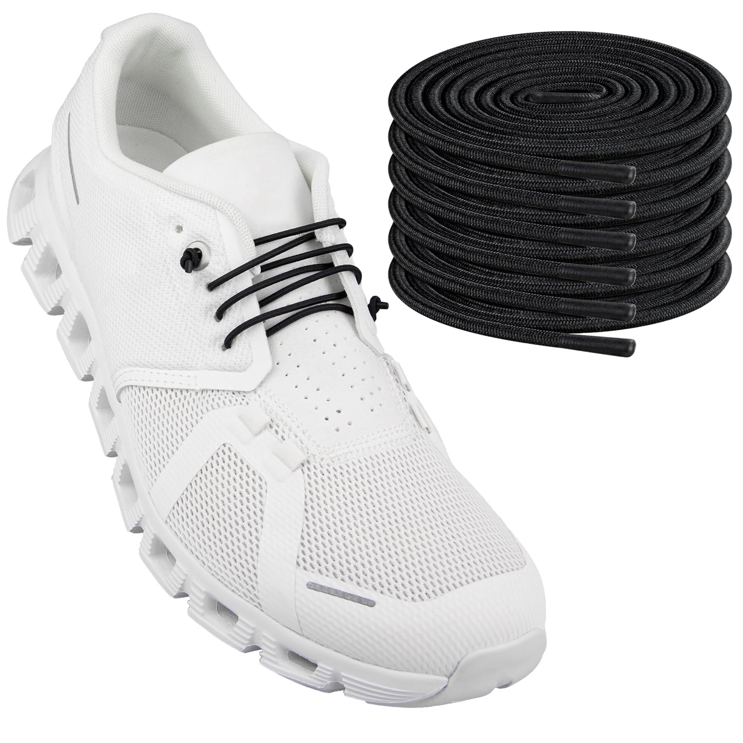 3 Pairs Elastic Shoelaces for ON Cloud 5 & 6 No Tie Replacements Shoes Laces Stretchy Bungee Running Training