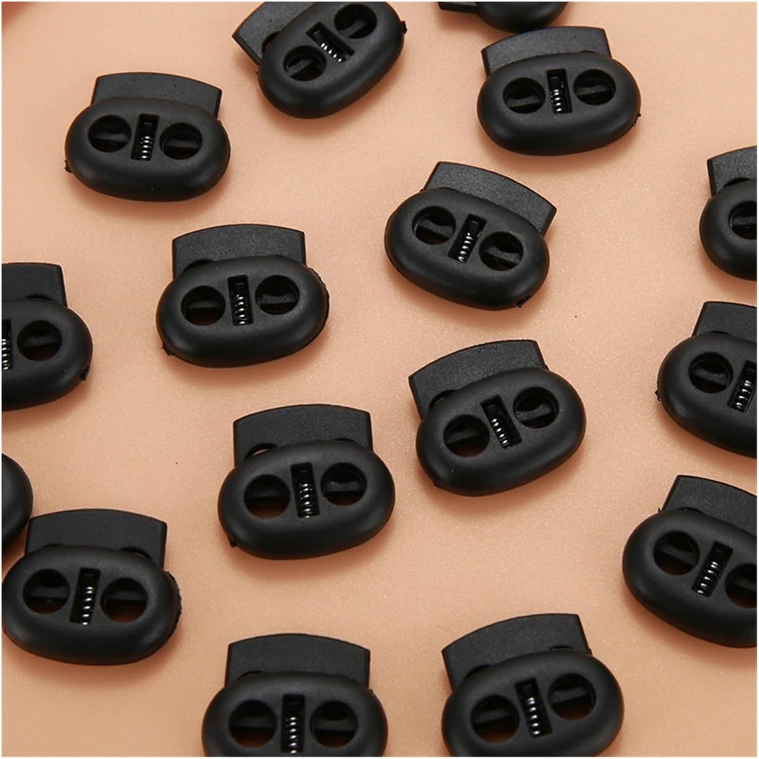 400 Pcs Plastic Cord Locks Stopper Toggle Clips for Drawstring Lanyard Paracord Rope