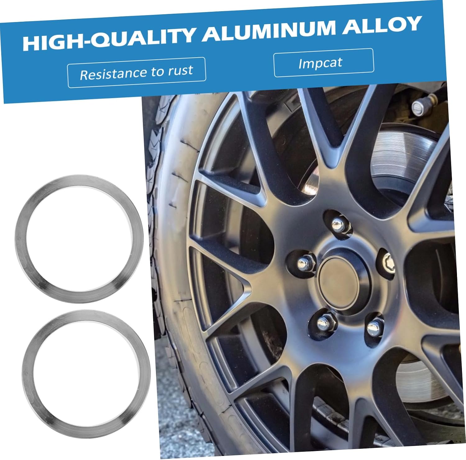4pcs Hub Centric Rings to Easy Install Aluminum Wheel Bore Spacer Vehicle Hub Adapter for Improved Ride Stability and Aesthetic Upgrade