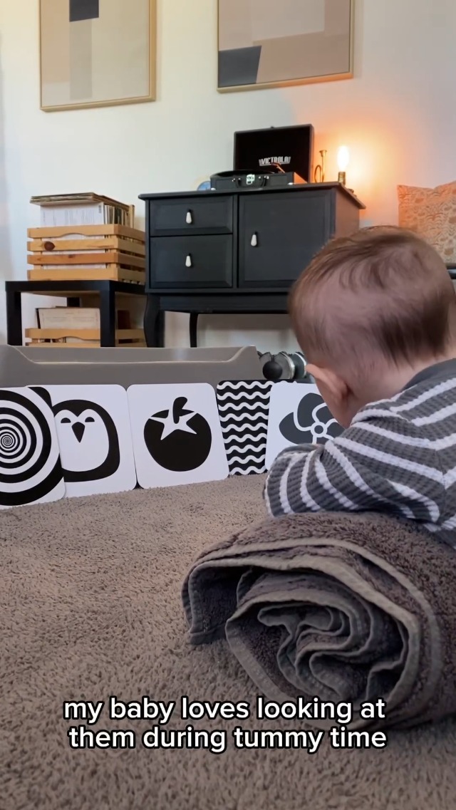 HELDENGUT Set 80 Cartes De Contraste Bébé – 4-en-1 De 0 à 36 Mois, 160 Motifs Noir Et Blanc – Éveil Visuel Et Jeux Inclus