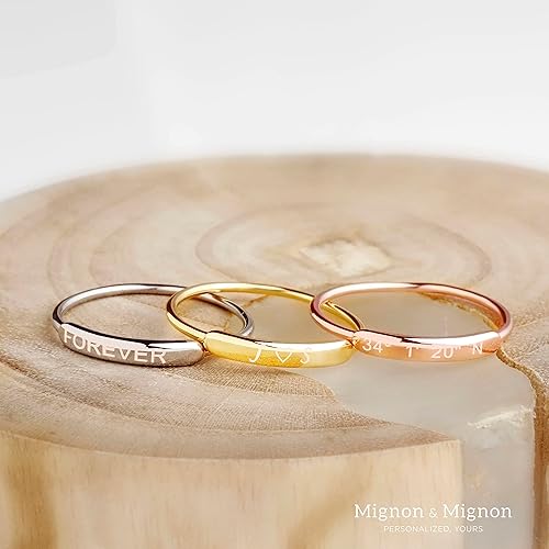 Miniatura 4 de Custom Name Ring Personalized Mother Day Gift for Mom Grandma Gifts from Daughter Stacking Ring Initial Ring Stackable Ring Wedding Bridesmaids