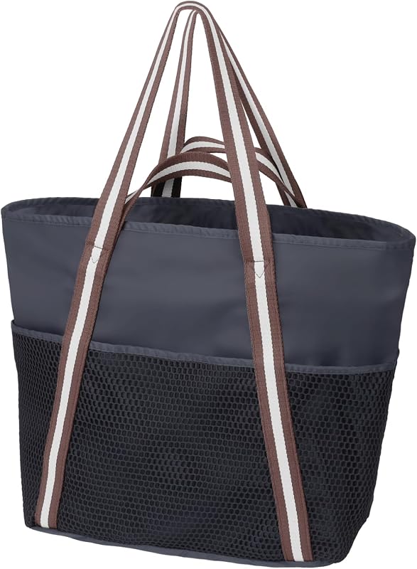 Waterproof Beach Bags for Women - Machine Washable Travel Tote Bag with Zipper Cruise Swim Vacation Essentials