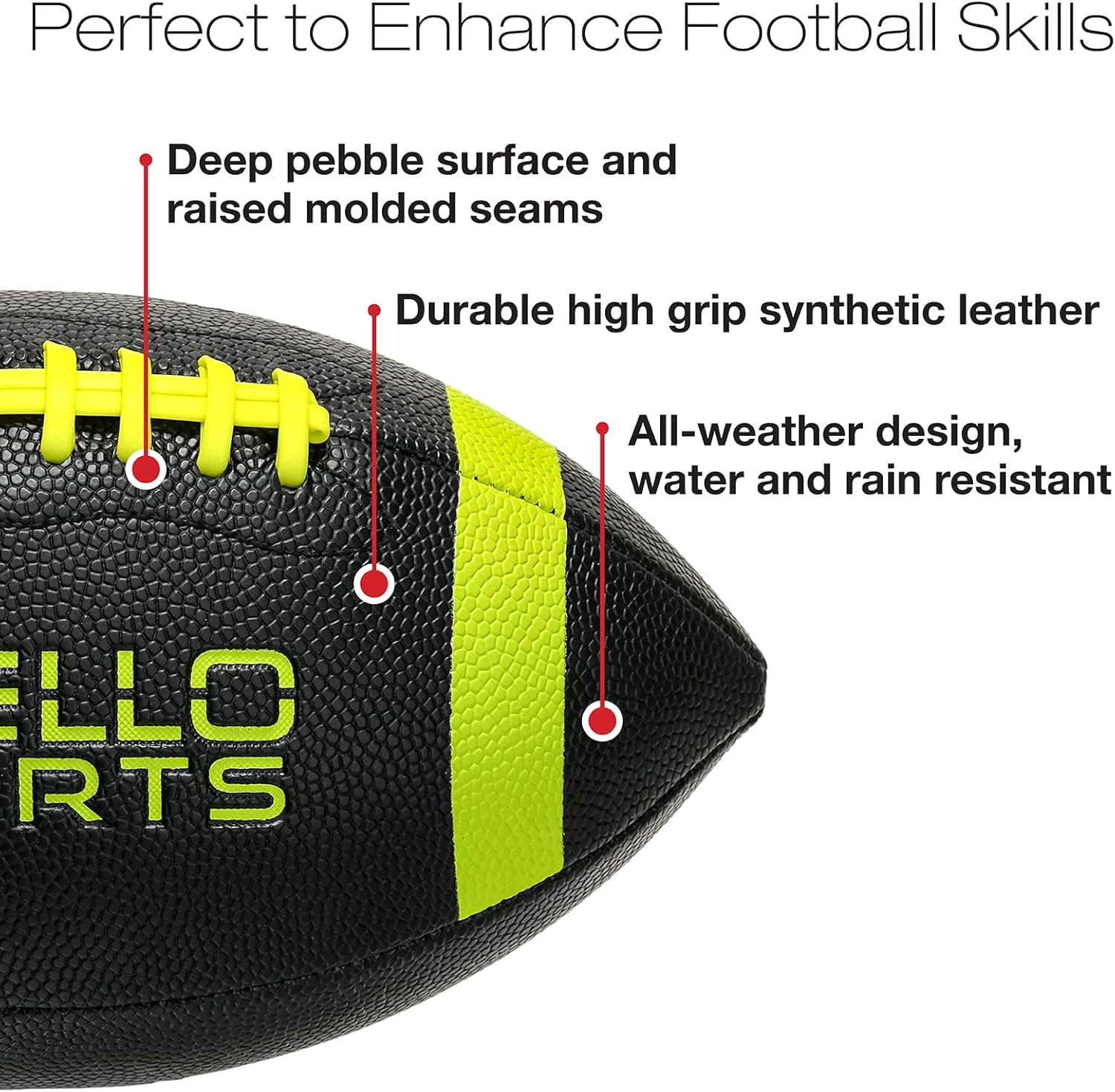 Xcello Sports JR Football Assortment w/Pump (Pack of 2) : Sports & Outdoors