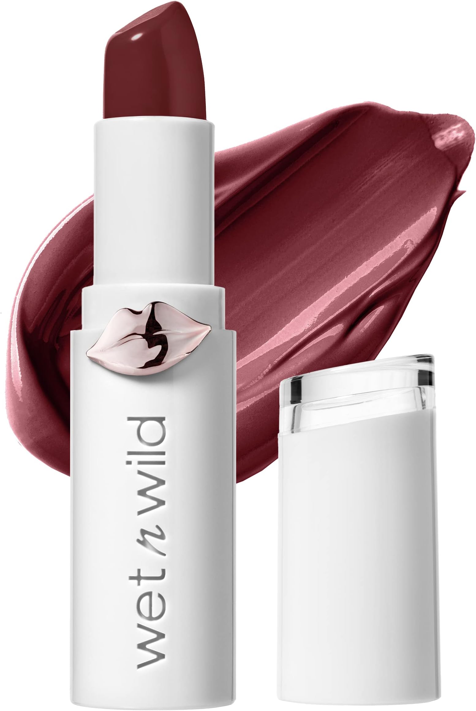 Lipstick By Mega Last High-Shine Lipstick Lip Color Makeup, Red Raining Rubies