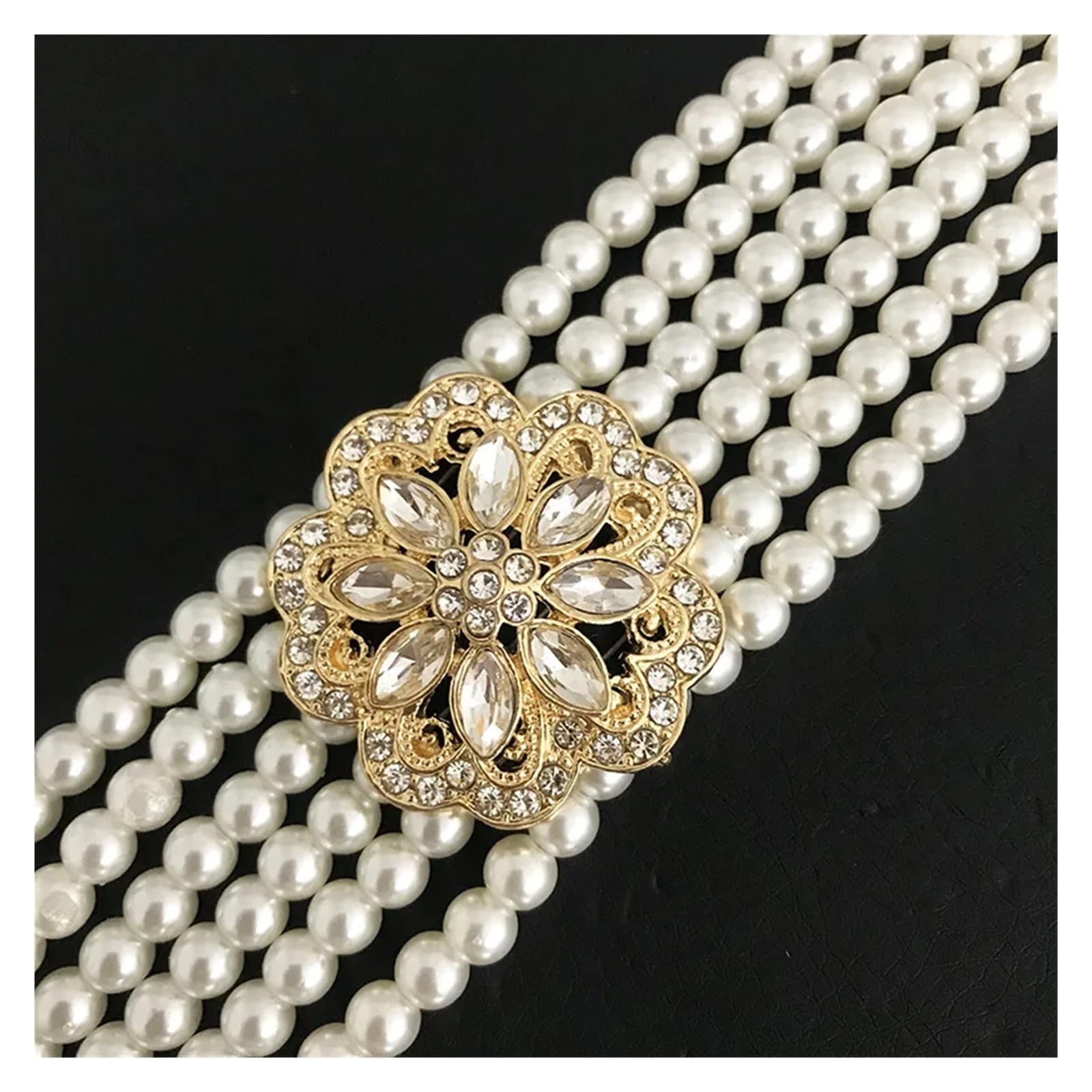 Ceintures de perles pour femmes aristocratiques marocaines rondes perles chaîne de taille fait à la main chaîne de corps perlée décoration élaborée robe de mariée femme ceinture bijou