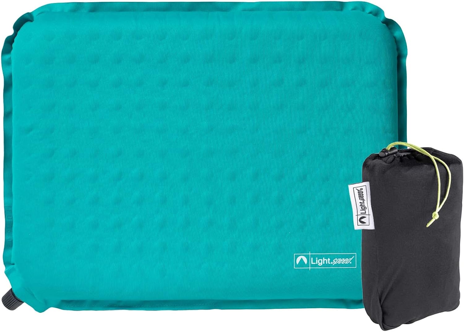 Lightspeed Outdoors ECO Collection Self-Inflating Insulated Stadium Seat Cushion with Integrated Carry Bag | Packable Foldable Lightweight Travel Cushion