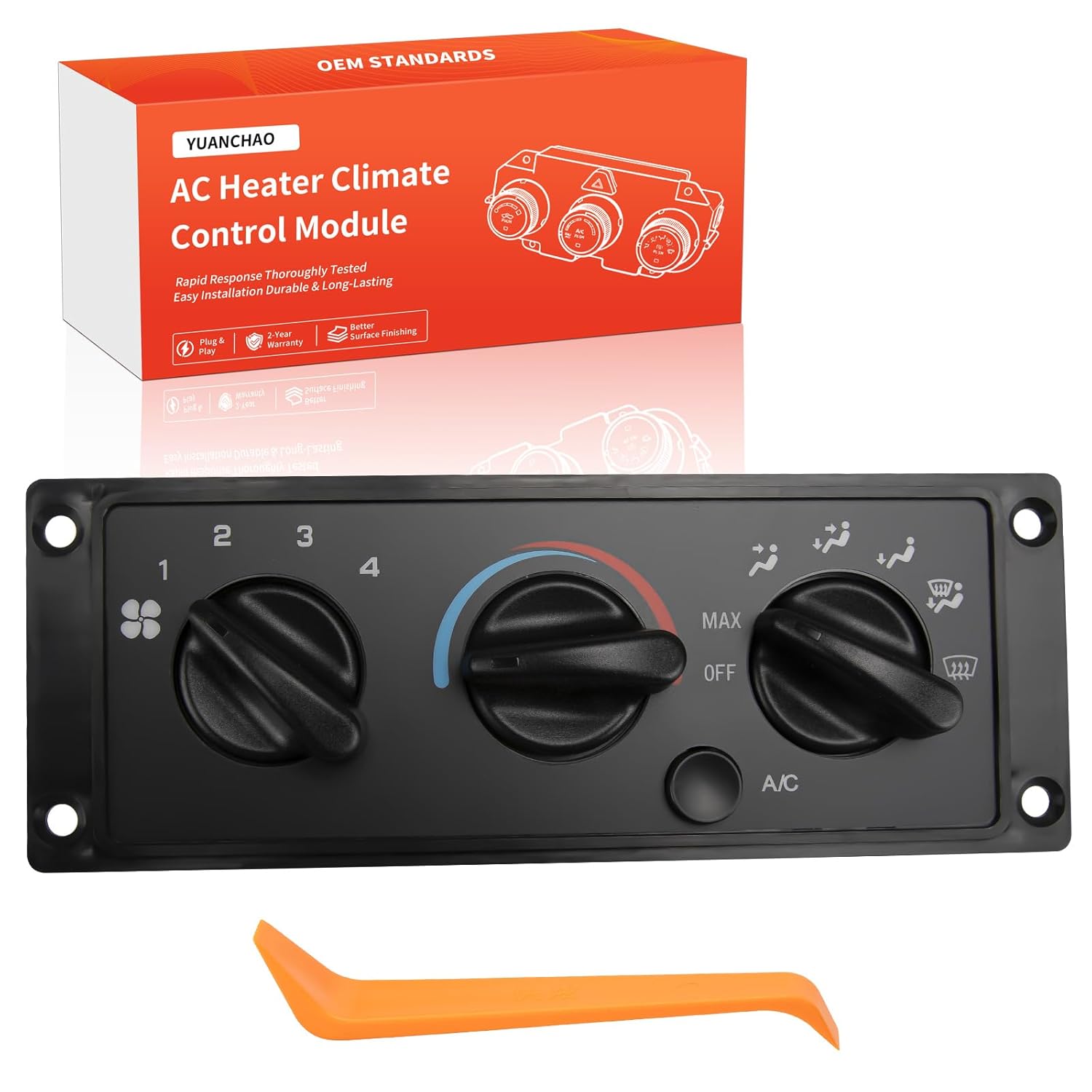 65502330 AC Heater Climate Control Module Compatible with 2011-2012 Chevrolet Cruze & Orlando, Front Center Air Condition Switch Pannel Replaces 95017054 96983927