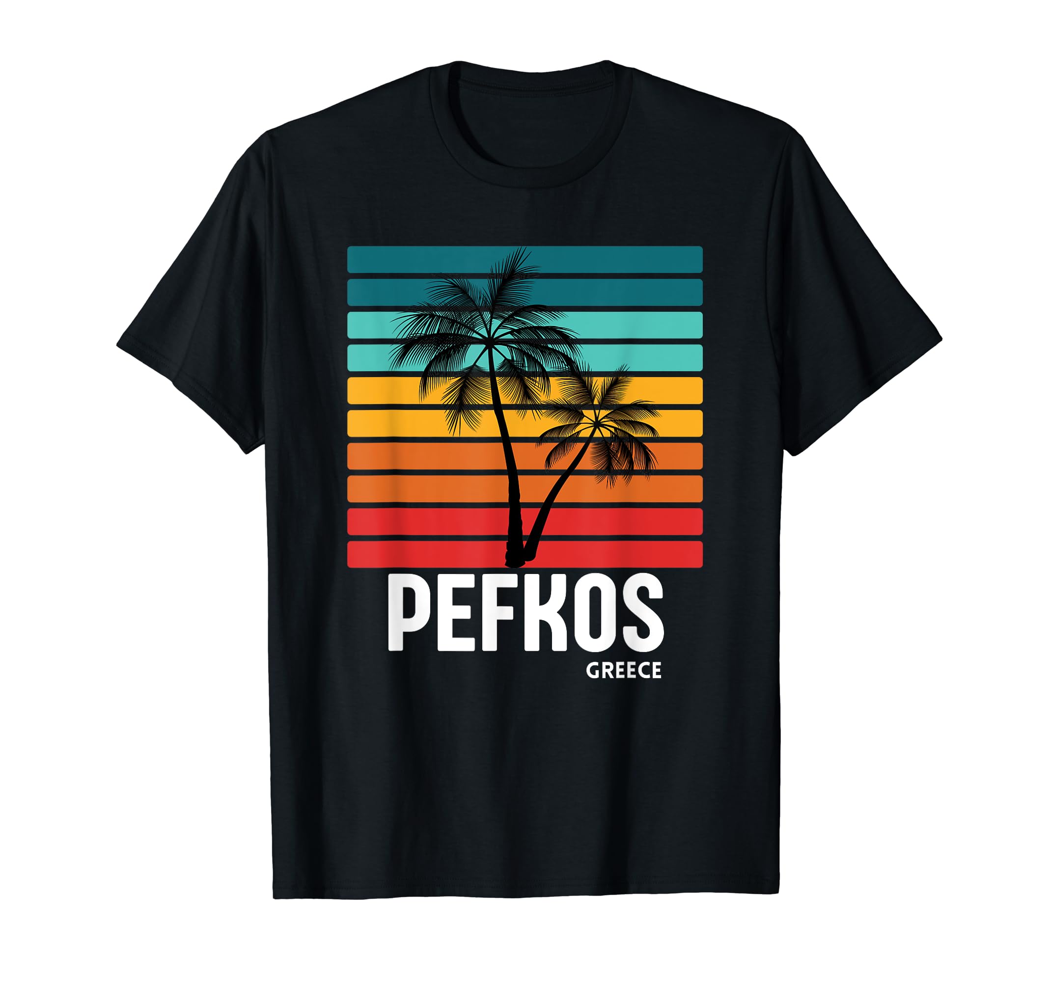 Pefkos Greece Vintage Beach Vacation Holiday Travel T-Shirt
