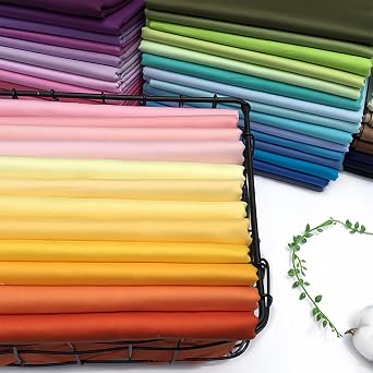 100 PCS Fabric Squares, 10x10cm Multi-Colors Embroidery Fabric Bundles, Calico Fabric Patchwork Cotton MixedFabric Patchwork Cotton Mixed for Sewing, Quilting, Dressmaking, DIY Sewing Patterns