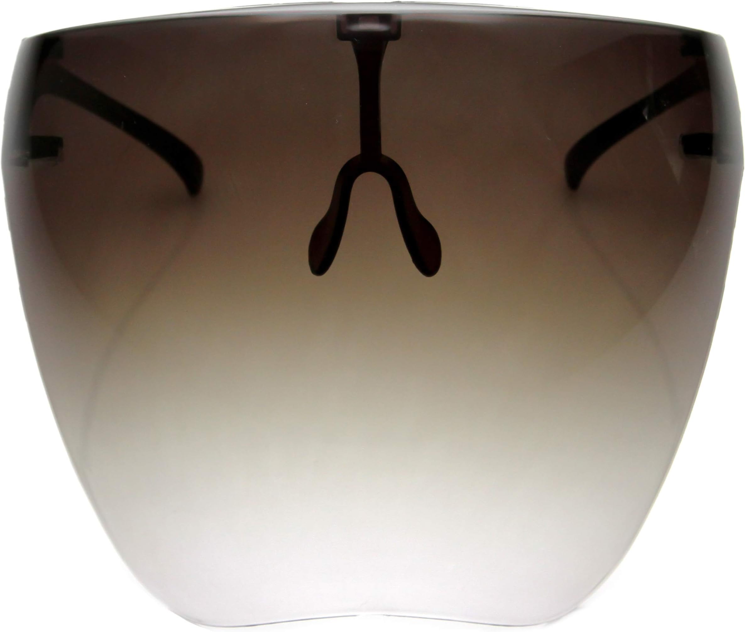 zeroUV - Protective Face Shield Full Cover Visor Glasses/Sunglasses (Anti-Fog/Blue Light Filter) (Smoke/Fade)