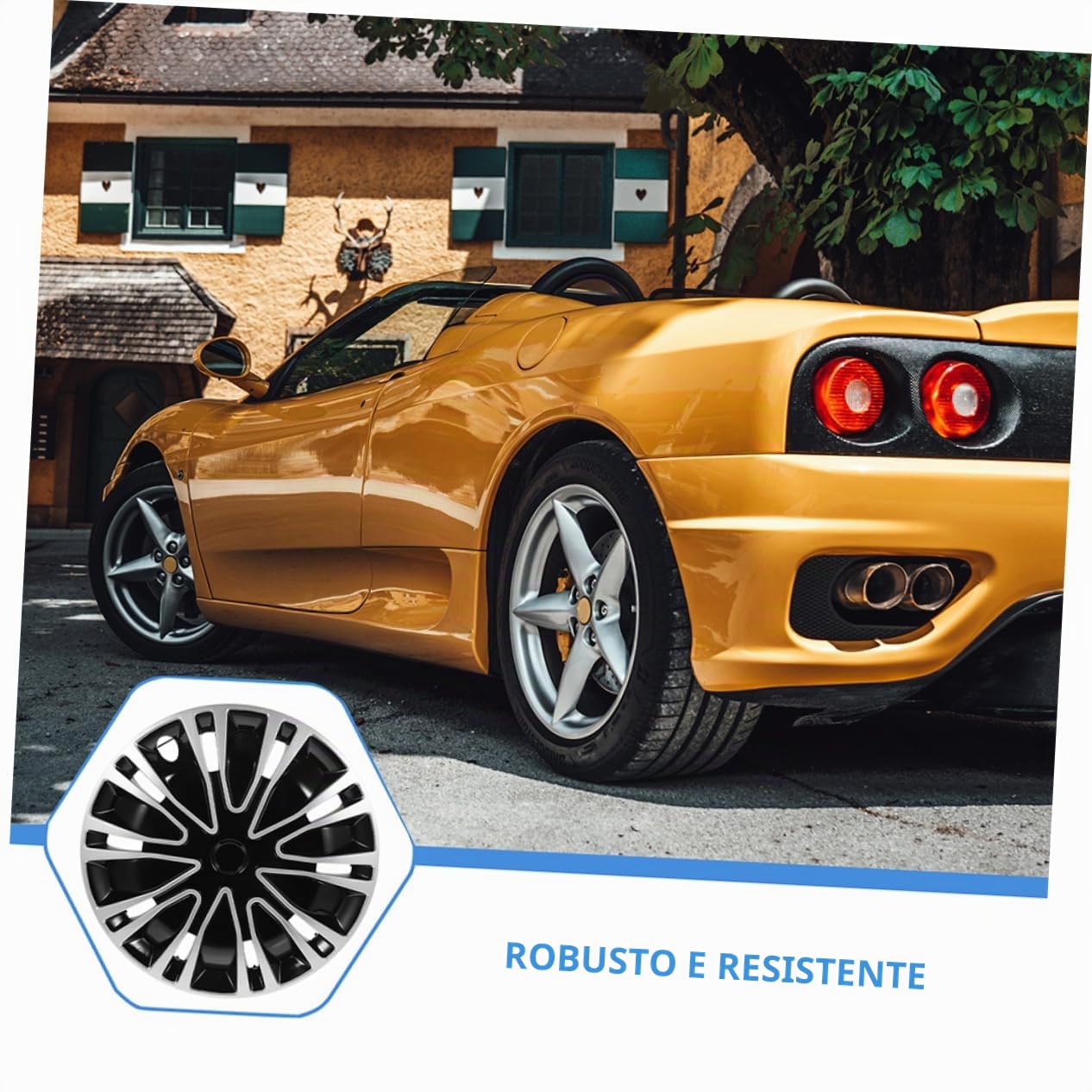 SOLUSTRE Copri Cerchi 16 Pollici Auto Coprimozzo Ruota Per Auto Coperture Del Mozzo Della Ruota Coprimozzi Decorativi Universali Installazione Fai Da Te Protezione Da Detriti 1 Pezzo