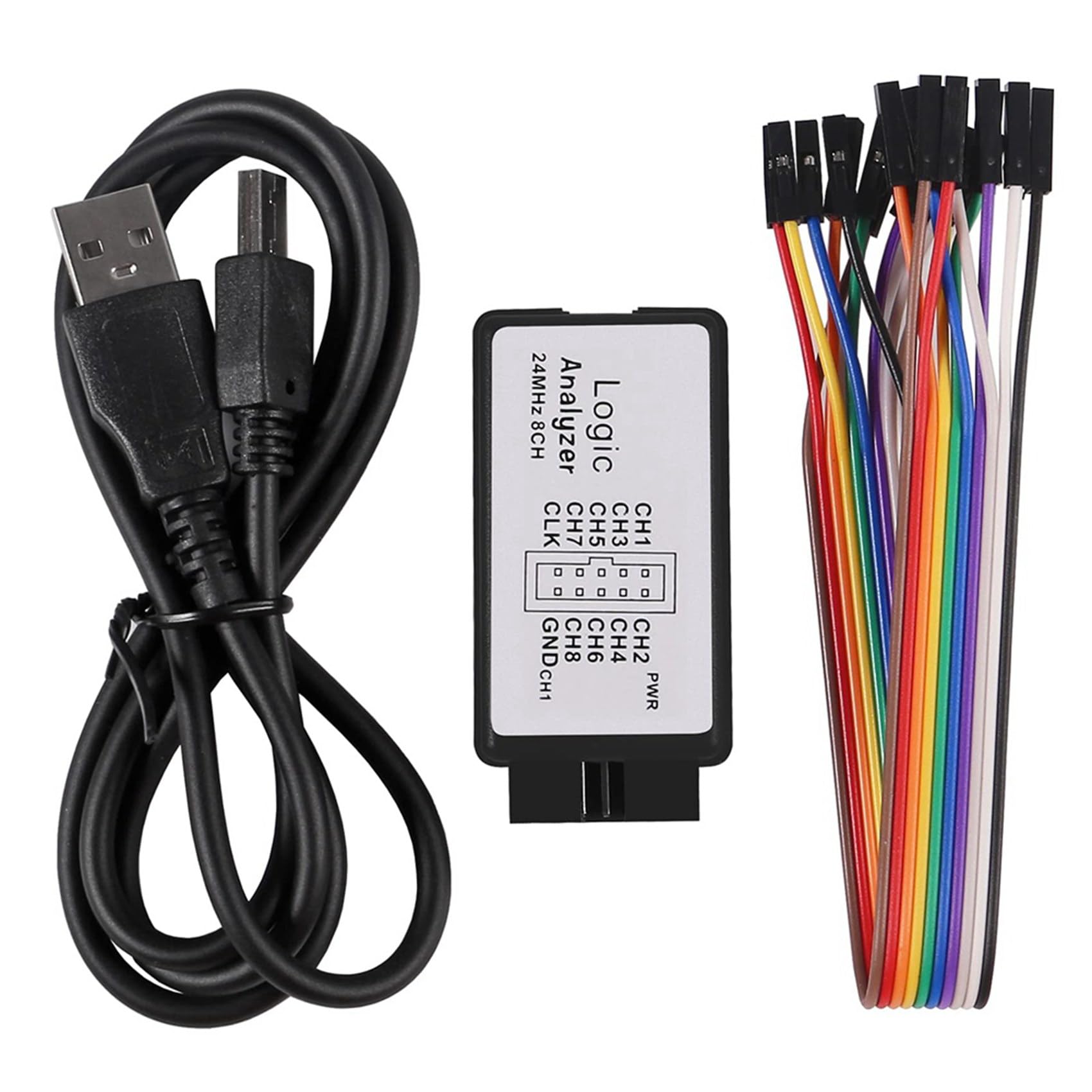 20 Juegos de Analizador Lógico USB 24MHz 8 Canales 24M/Segundos Depurador de Analizador Lógico para FPGA Analizador Lógico Lógico 24M 8CH