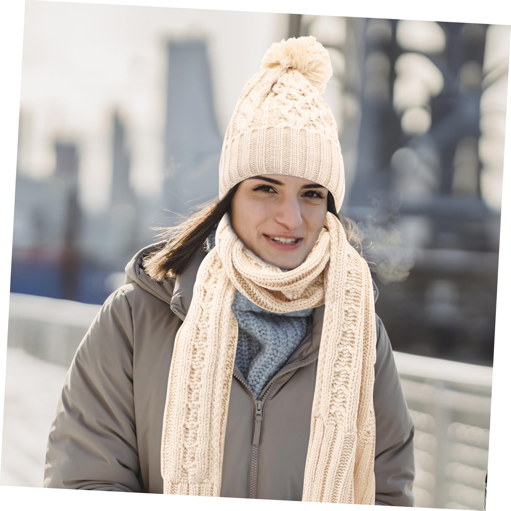 Gorro De Lana Para Otoño E Invierno Gorros Guantes De Invierno Bufandas De Punto Suaves Mitones Trajes Para Mujer Gorro De Punto Bufanda Accesorios De Invierno Guantes De