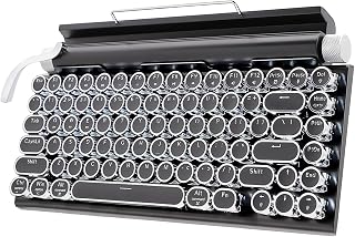 OUSEITECH タイプライター型 メカニカルキーボード 青軸 …