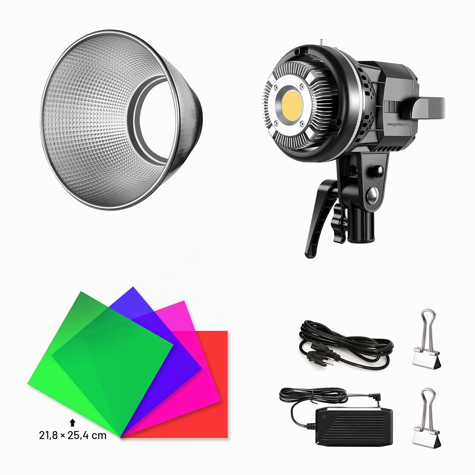 GVM 80W Luce video LED con Controllo APP, CRI97+ luce diurna, 5600K, luce LED da studio, luce fissa per video, fotografia YouTube