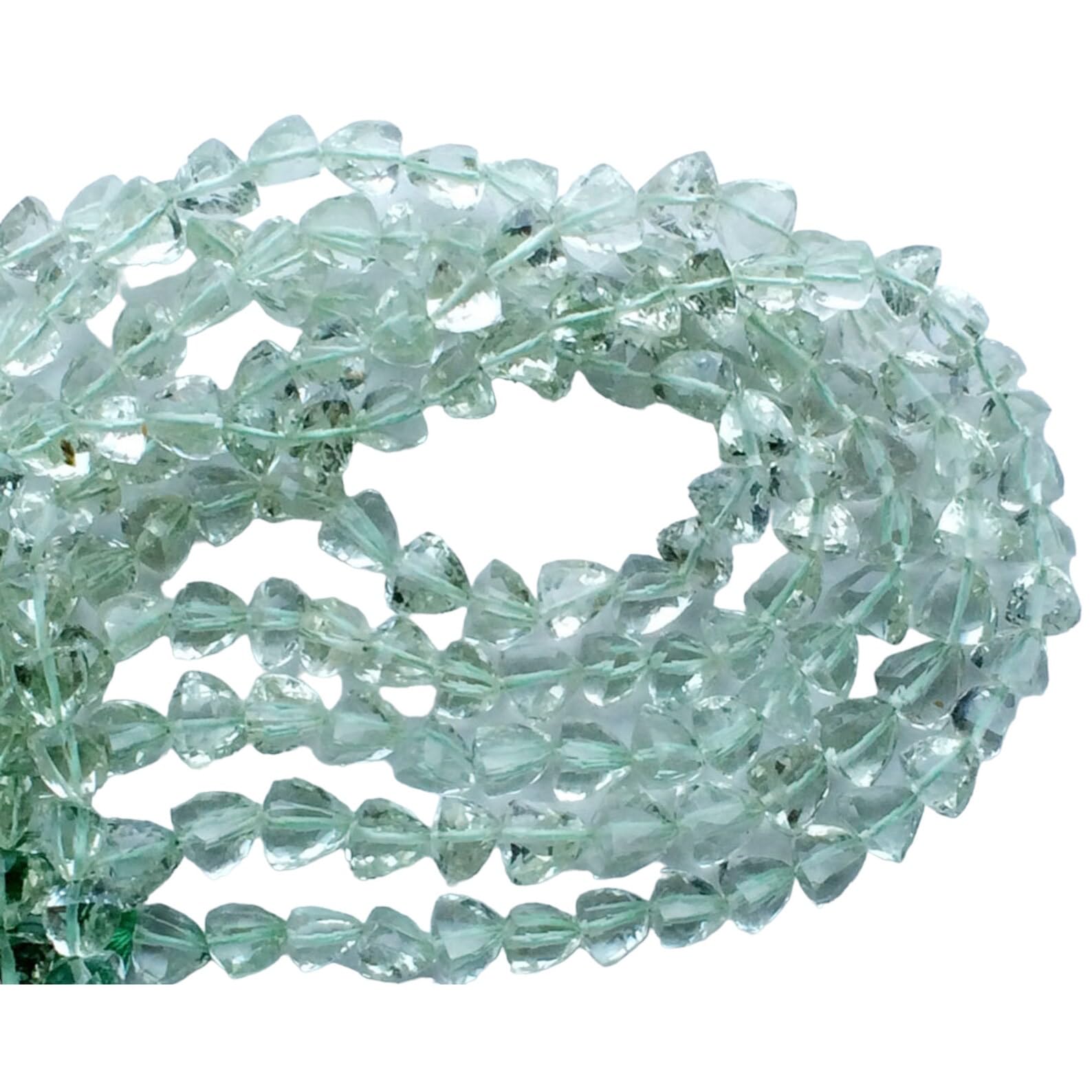 Perles d'améthyste verte 7mm facettées de qualité gemme pour création de bijoux raffinés AGA230