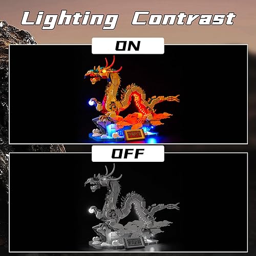 Miniatura 4 de Bourvill Luz LED para Lego 80112 Auspicious Dragon Set, versión clásica, iluminación de bloques de construcción, modelo compatible con Lego 80112