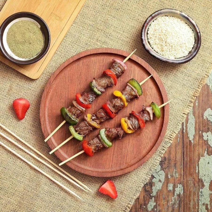 Bambus-Grillspieße (100 Stück) – 20,3 Cm Lang, Spitz, Ideal Für Fleisch, Gemüse & Obst