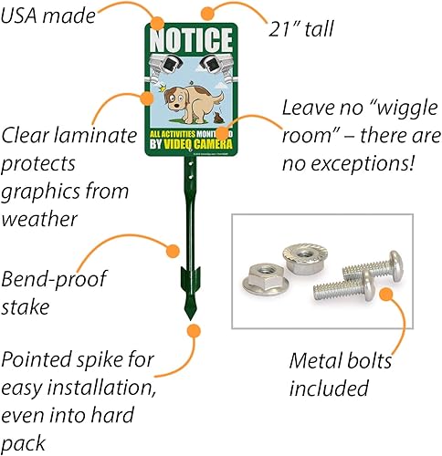 Miniatura 5 de SmartSign Letrero de patio con estaca de 18 pulgadas, 10 x 7 pulgadas, con estaca de 18 pulgadas, aluminio laminado resistente al óxido de 40 mil,