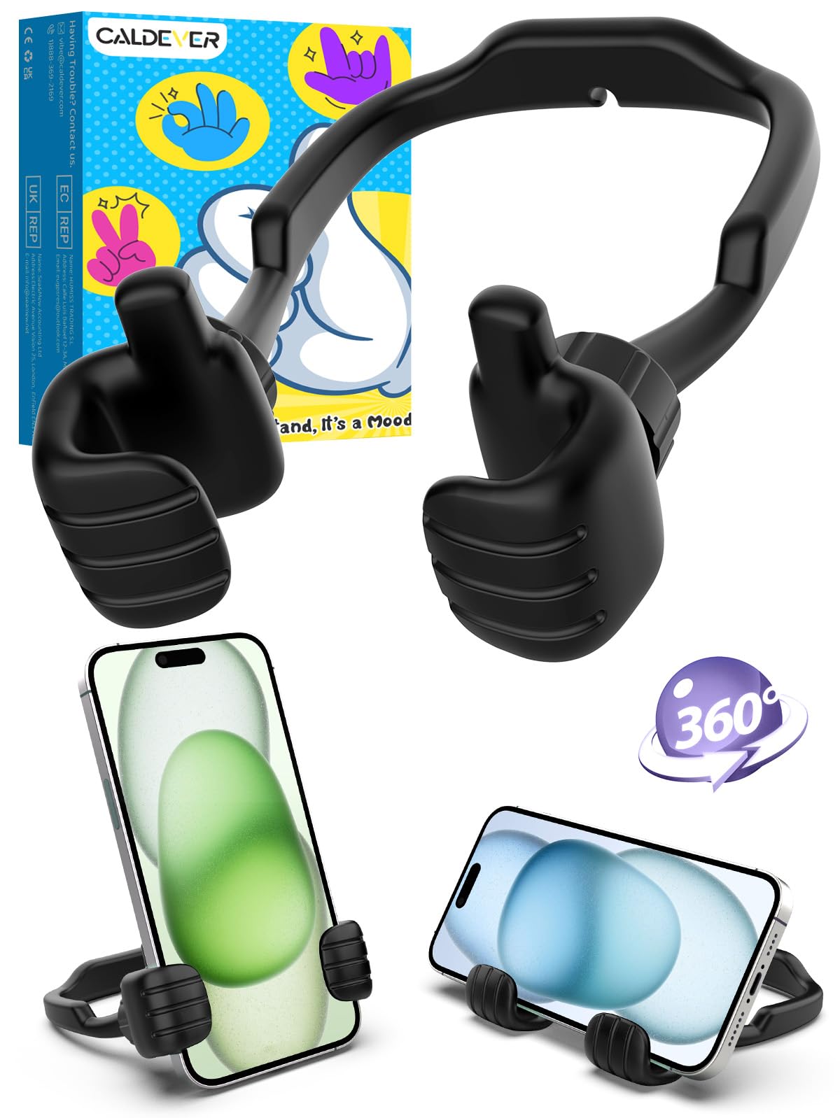 Stocking Stuffers for Teens Boys Men Adults Gifts: Thumbs Up Lazy Phone Stand Cell Phone Holder Gifts for Kids Women Teenage Girls Wife Ideas Funny Cool Gadgets Who Have Everything Gifts for Christmas