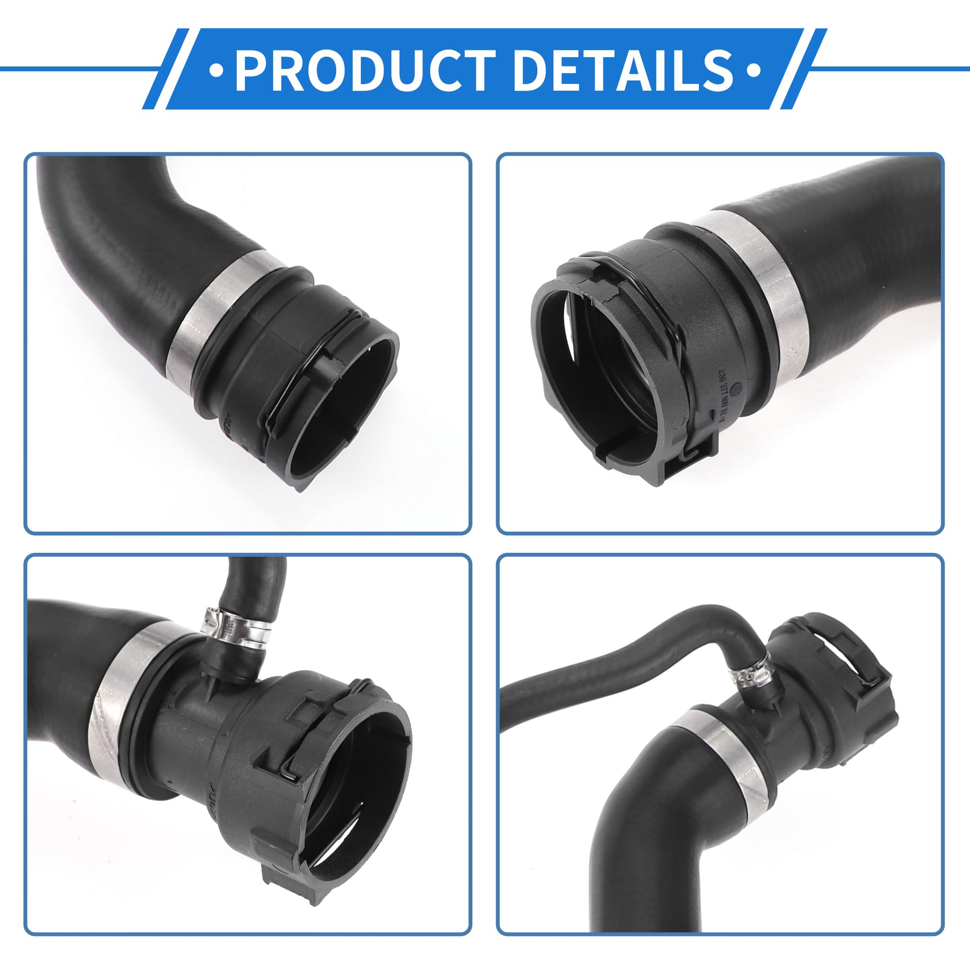 1 Pièce Durite De Radiateur Pour Bmw 5 F10 518D Berline Diesel 2013-2016 Propre Joint En Caoutchouc Noir Durite D'Eau De Refroidisement Supérieure