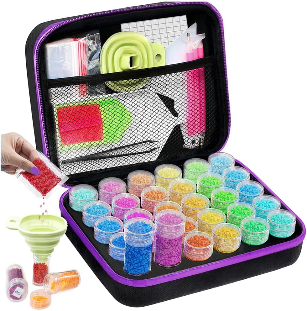 30 Slots Storage Container for Diamond Art Kits | Portable, Bead Storage Boxes, For Adults, Diamond Painting Accessories and Tools