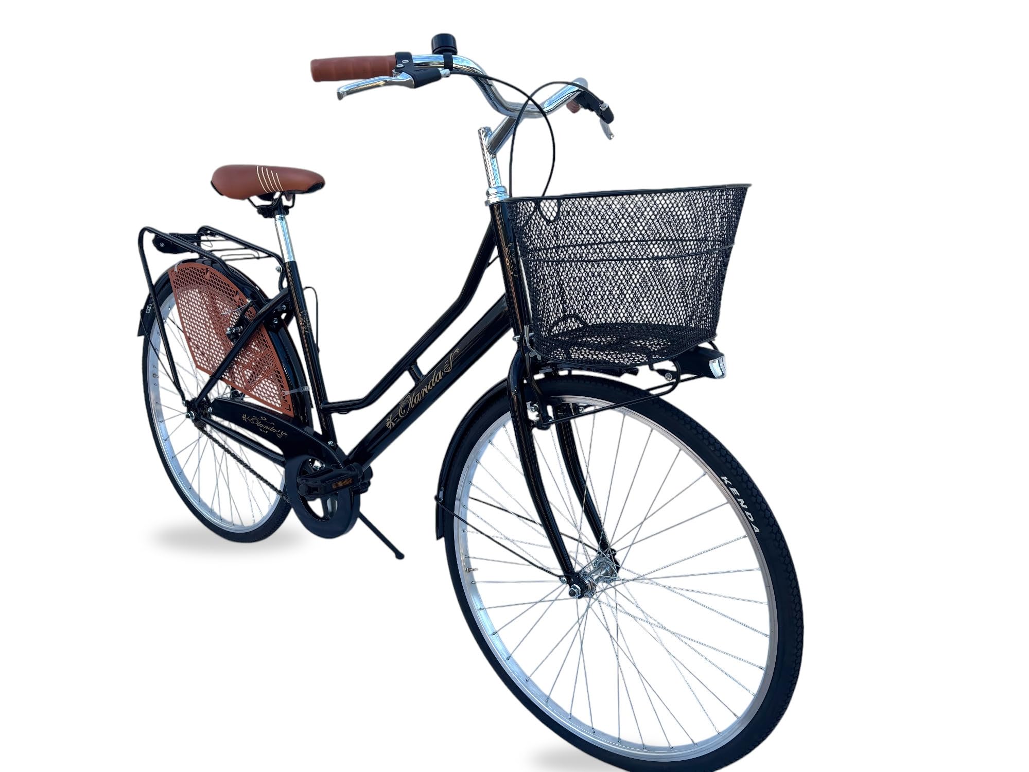 Bicicletta Donna da Passeggio Olanda Misura 26 Bici da città Vintage retrò con Cestino Nero