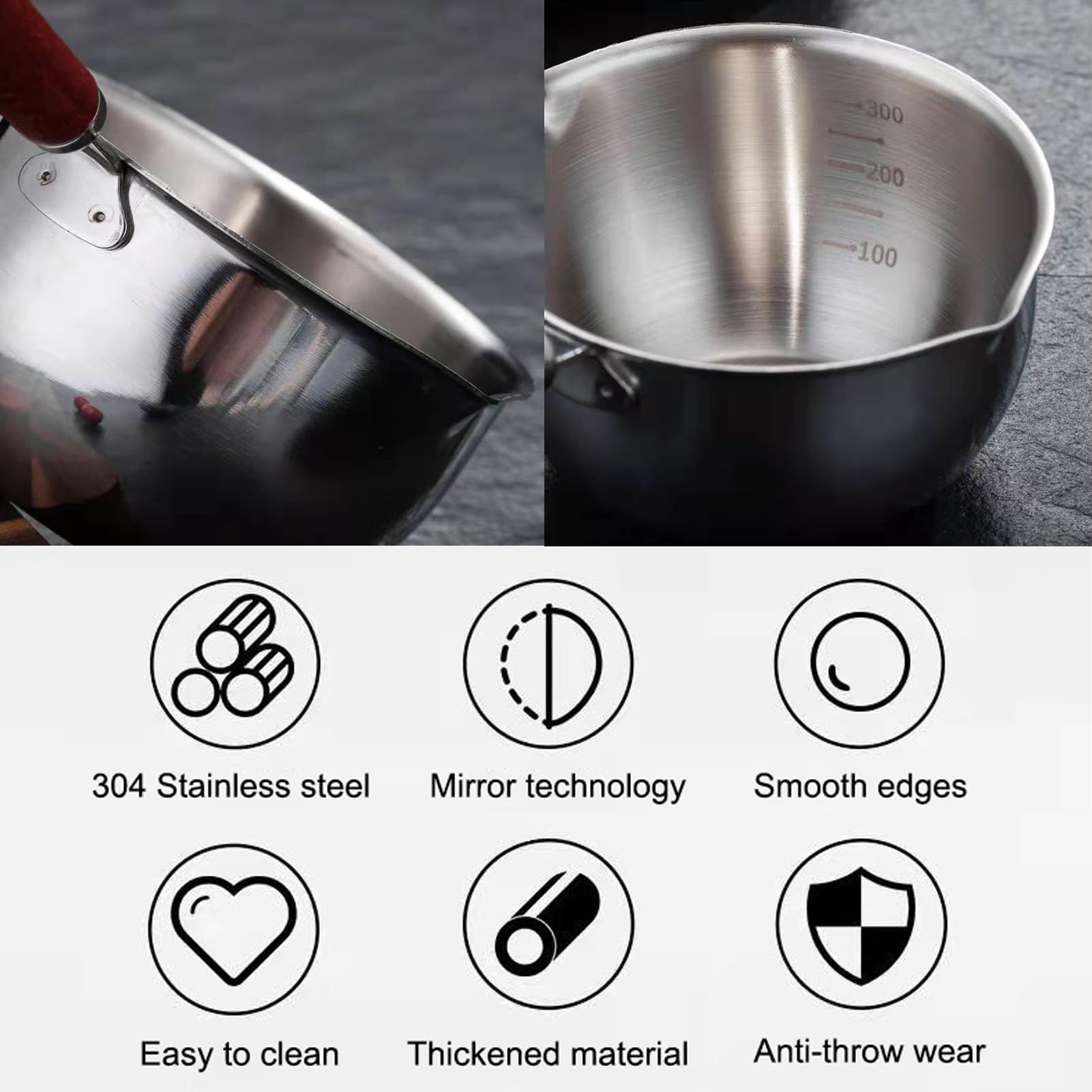 Stainless Steel Butter Warmer Pot - Melt & Serve! -7