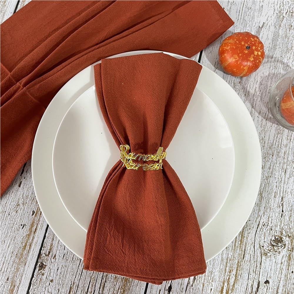 cloth napkins, 12PCS 30x45cm, Solid Cotton Serviettes For Wedding Parties Restaurant Christmas Table Decor(Plum)
