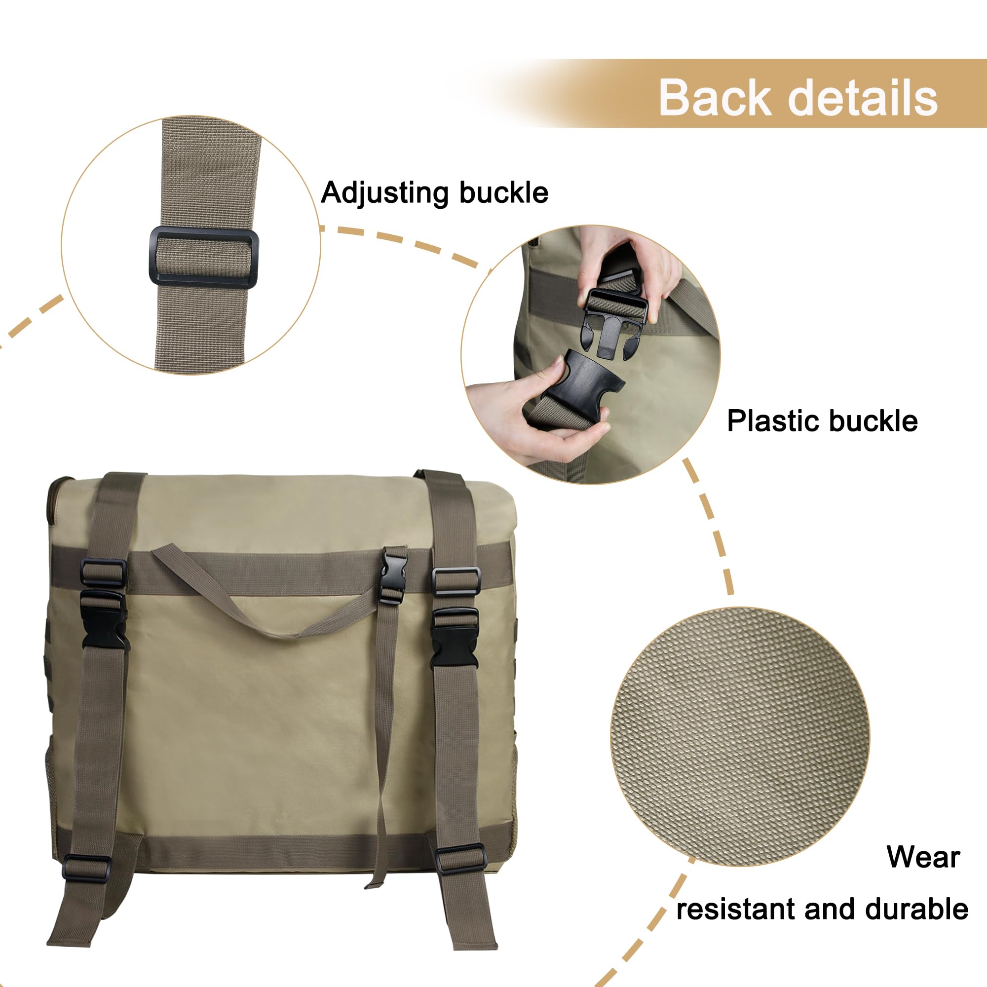 Borsa per la spazzatura per pneumatici di scorta, borsa resistente per pneumatici di scorta, grande capacità, per jeep, camion, SUV o fuoristrada, attrezzatura per recupero fuoristrada