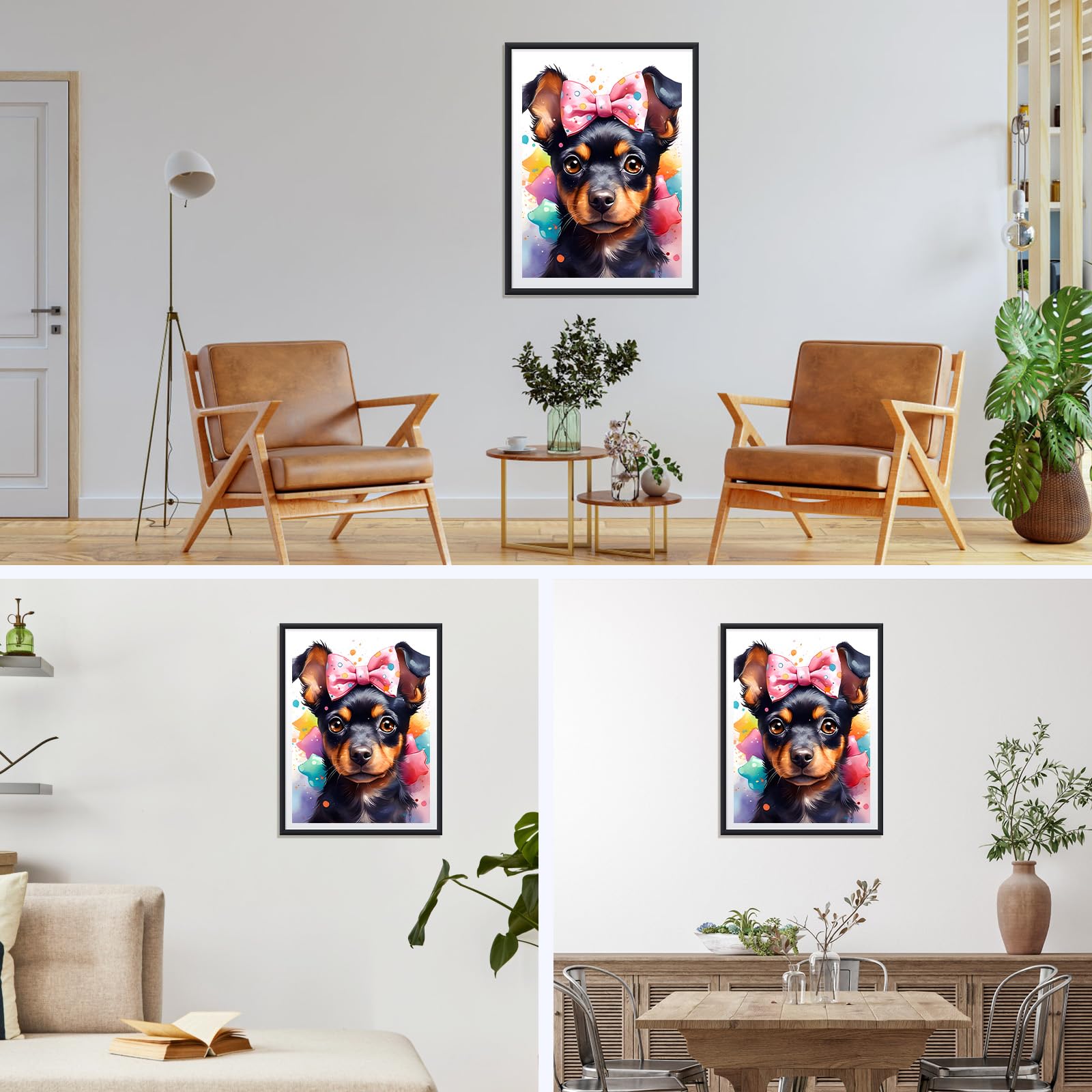 NAIMOER Diamond Painting Kit Completo 30x40cm - Quadro 5D Con Cani - Per Adulti E Bambini +12 - 3