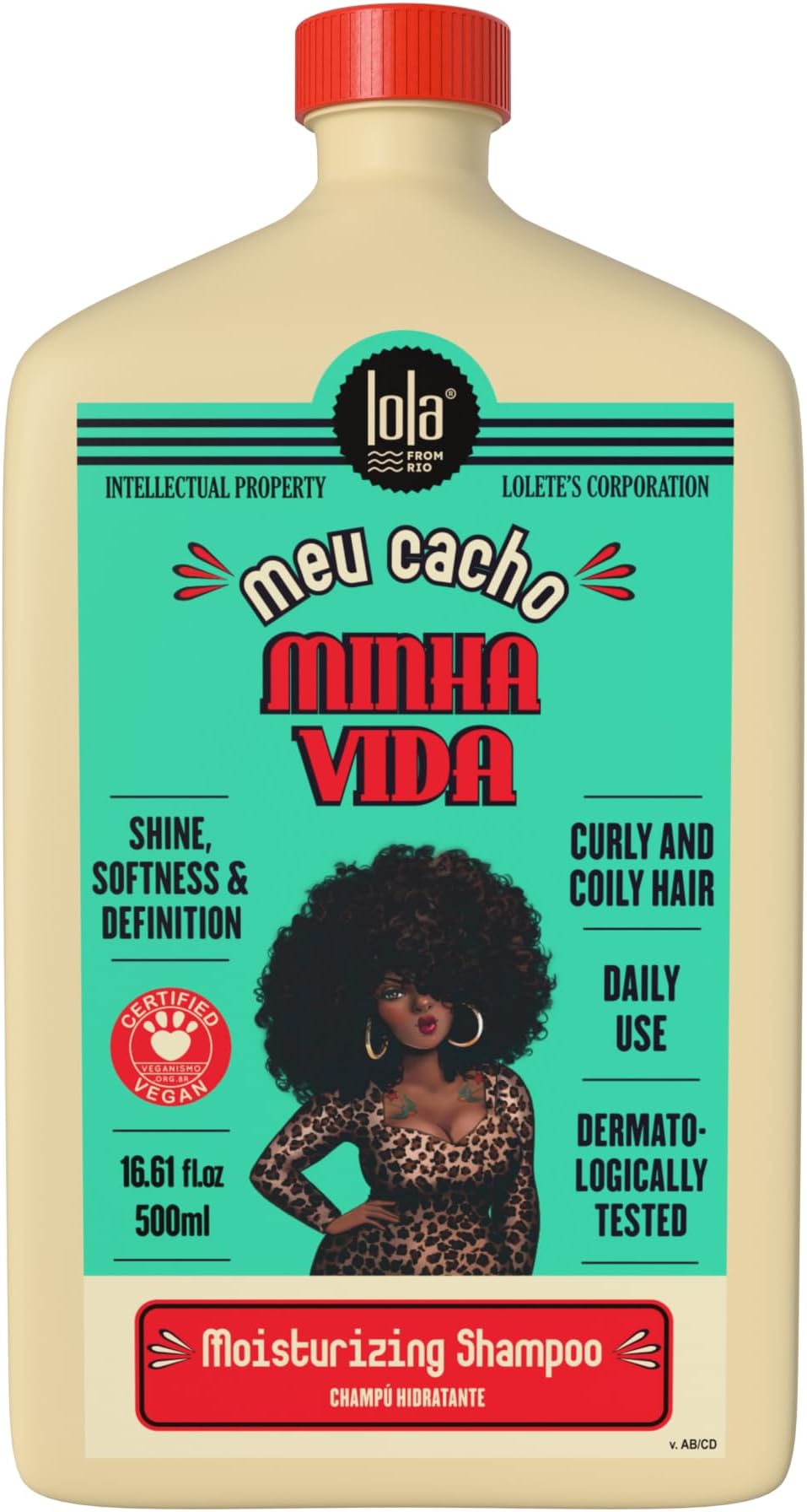 From Rio - Meu Cacho Minha Vida - Hydrating Shampoo For Defined, Soft, Vibrant Curls, Nourishing, Mousturizing, Paraben, Sulfate-free 16.9 Fl Oz