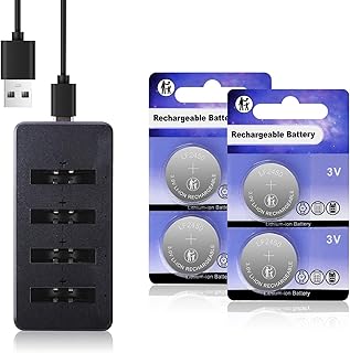 2450 Rechargeable Batteries 3V Replacement CR2450 DL2450 Lithium Coin Battery(4 Pack)