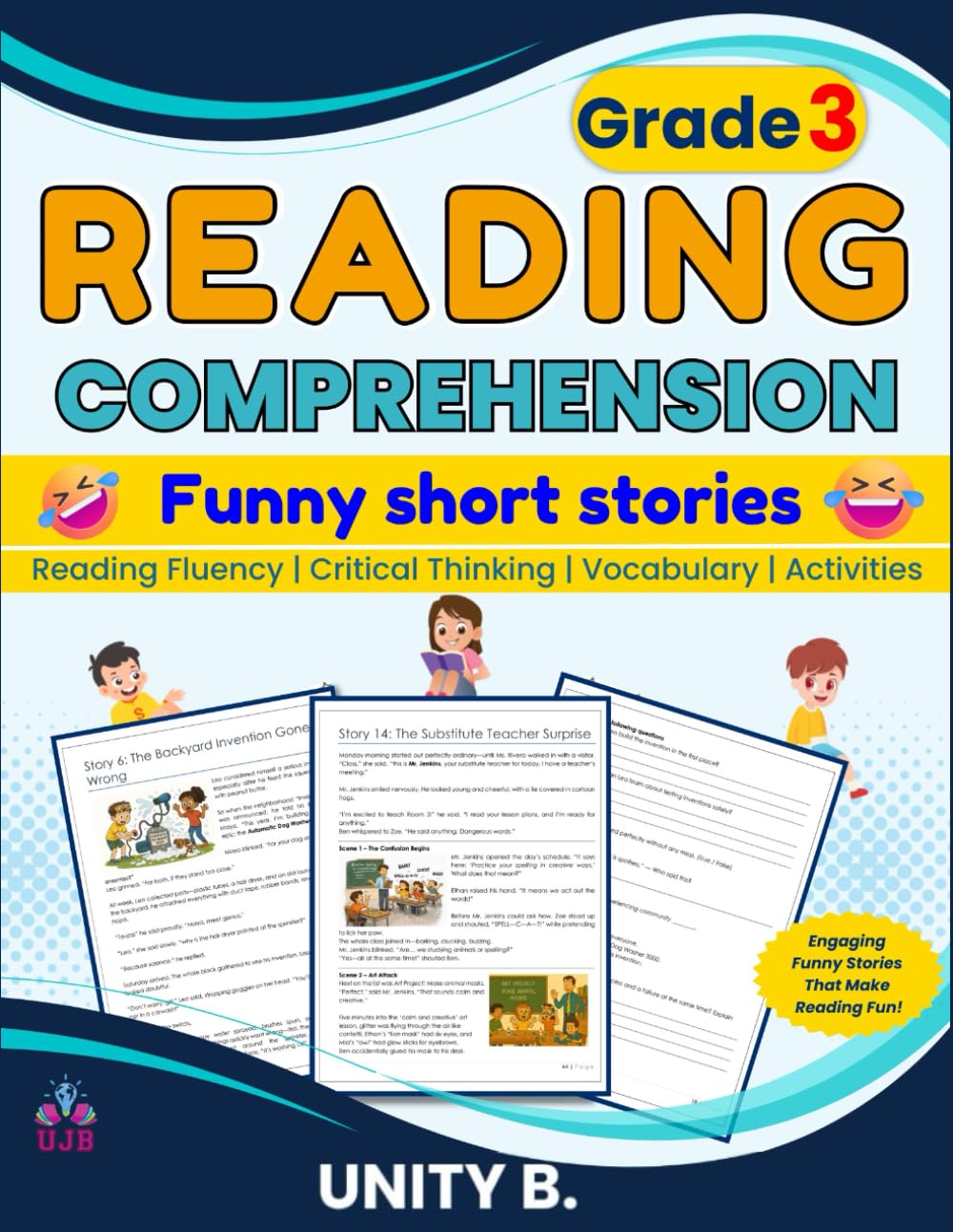 Funny short stories for reading comprehension Grade 3: Reading books for 3rd graders (UJB Grammar Skills)