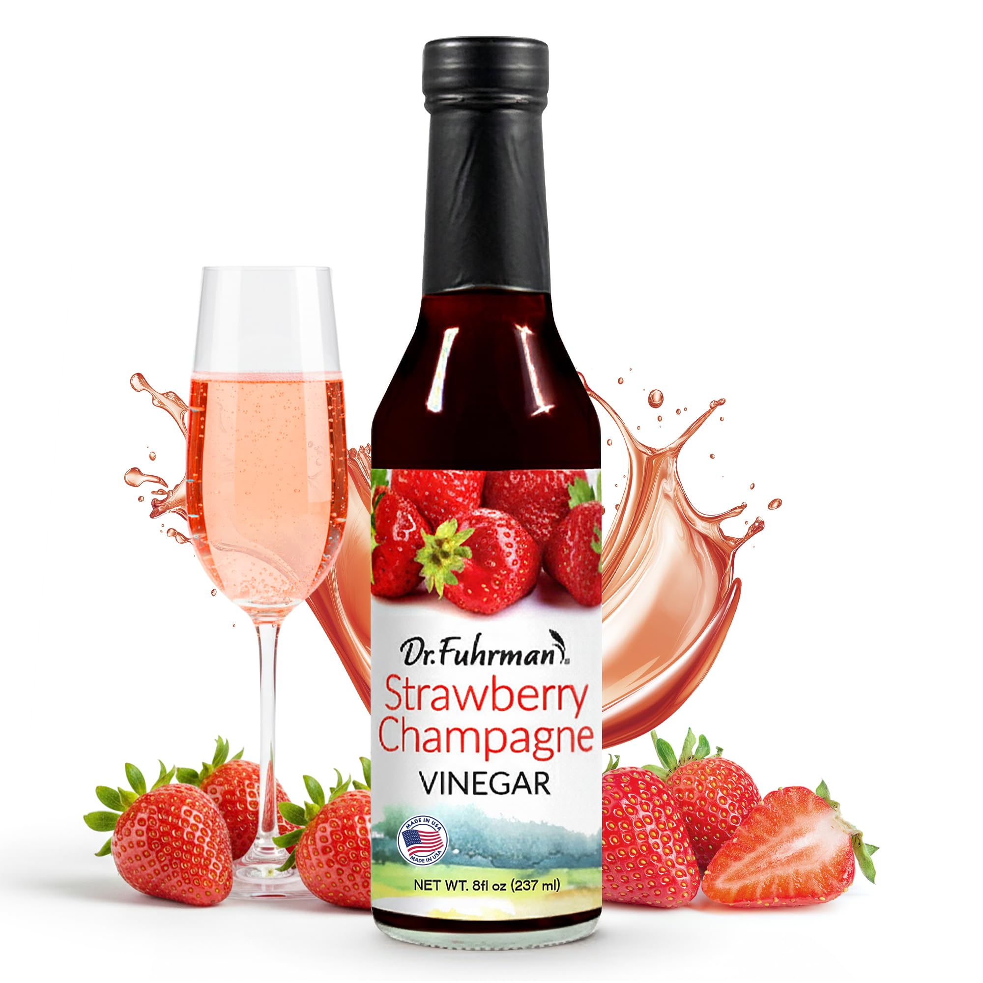 Dr. Fuhrman's Vinegar Dressing | All-Natural Dressing Made With Clean Ingredients | No Artificial Flavors or Added Sugar Healthy Low Calorie Vinegar |
