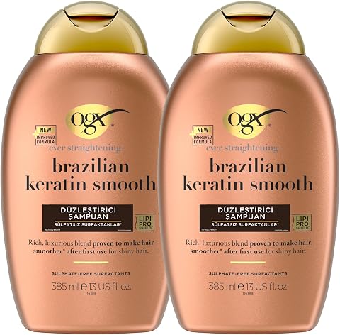 OGX Brazilian Keratin Smooth Düzleştirici Sülfatsız Şampuan (385 Ml x 2 adet)