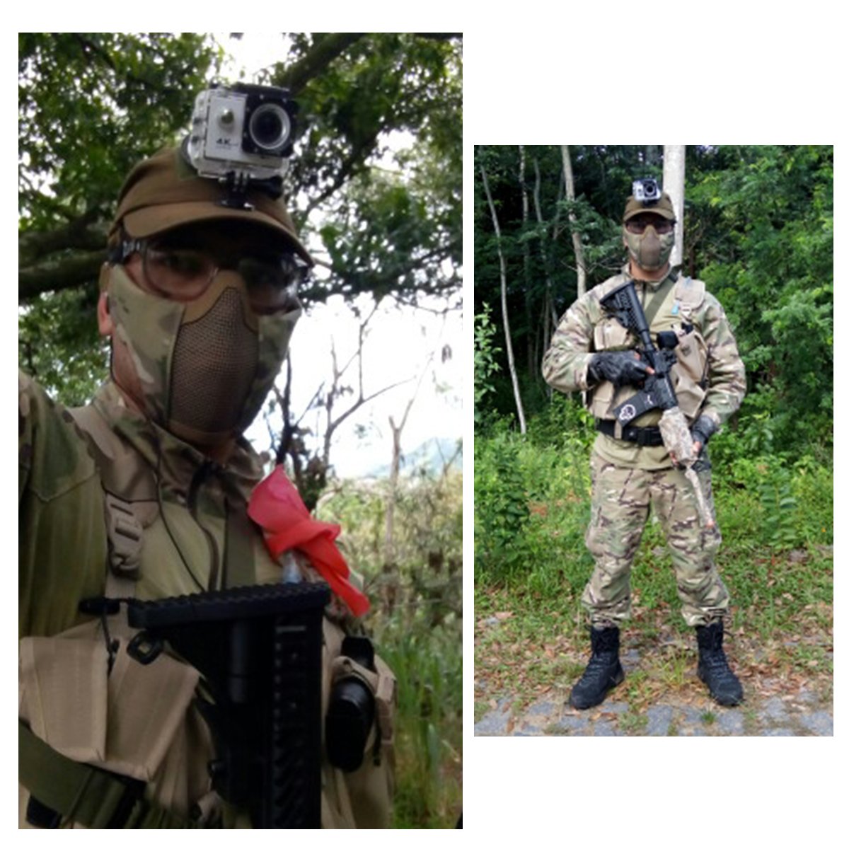 GES Mascherina Tattica Pieghevole Maschera Esterna Maschera Protettiva Maschera Protettiva Maschera Respirabile per Airsoft Paintball CS con Cintura Regolabile in Cintura