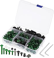 Vista 14 de F FIERCE CYCLE 195 Uds. Universal motocicleta carenado cuerpo pernos sujetadores clips tornillos tuercas negro para Kawasaki para Suzuki para Honda