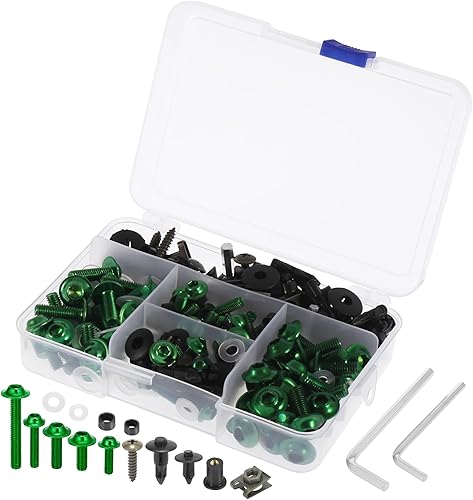 Miniatura 14 de F FIERCE CYCLE 195 Uds. Universal motocicleta carenado cuerpo pernos sujetadores clips tornillos tuercas negro para Kawasaki para Suzuki para Honda