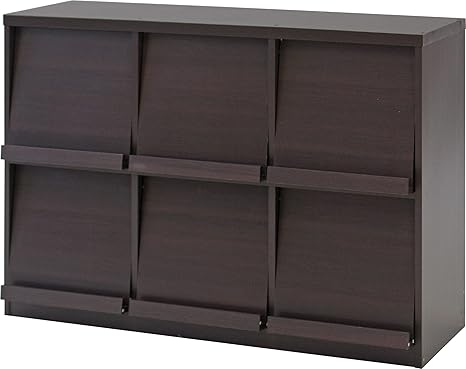 Amazon 不二貿易 ディスプレイラック 本棚 扉付き 幅119 奥行45 高さ90cm ダークブラウン マガジンラック 収納 レガール 2梱包 家具 オンライン通販