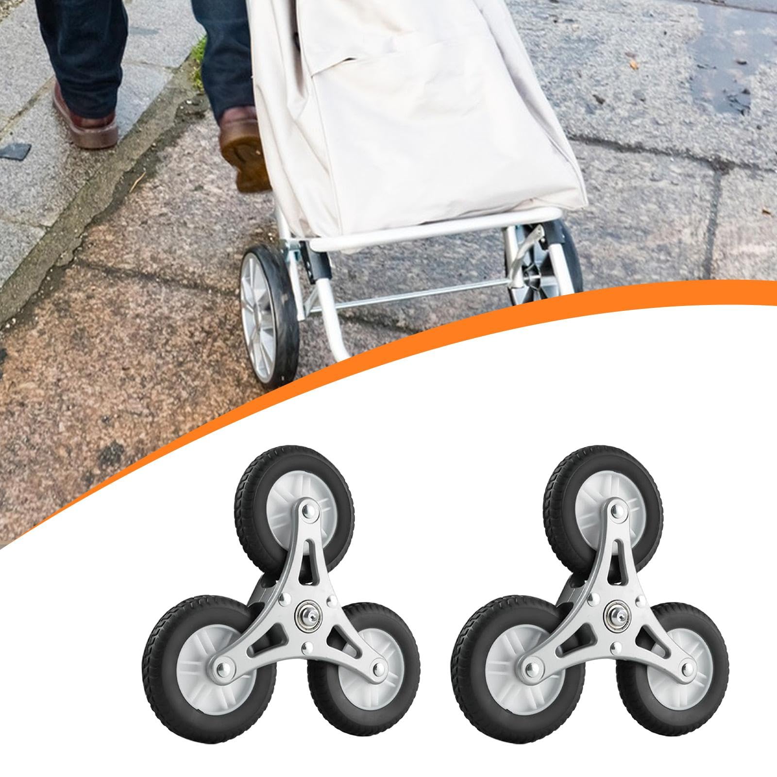 Ruedas De Sustitución para Escalera Silenciosas para,Negro 22.5cm