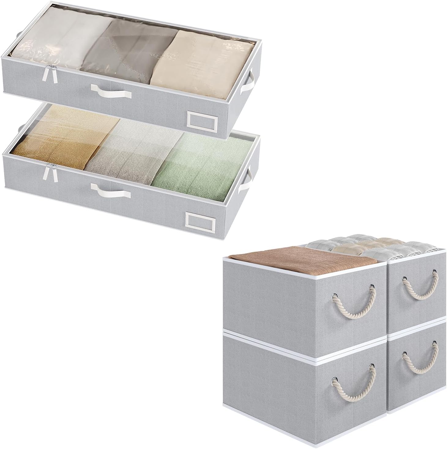 Underbed Storage Box with Storage Basket