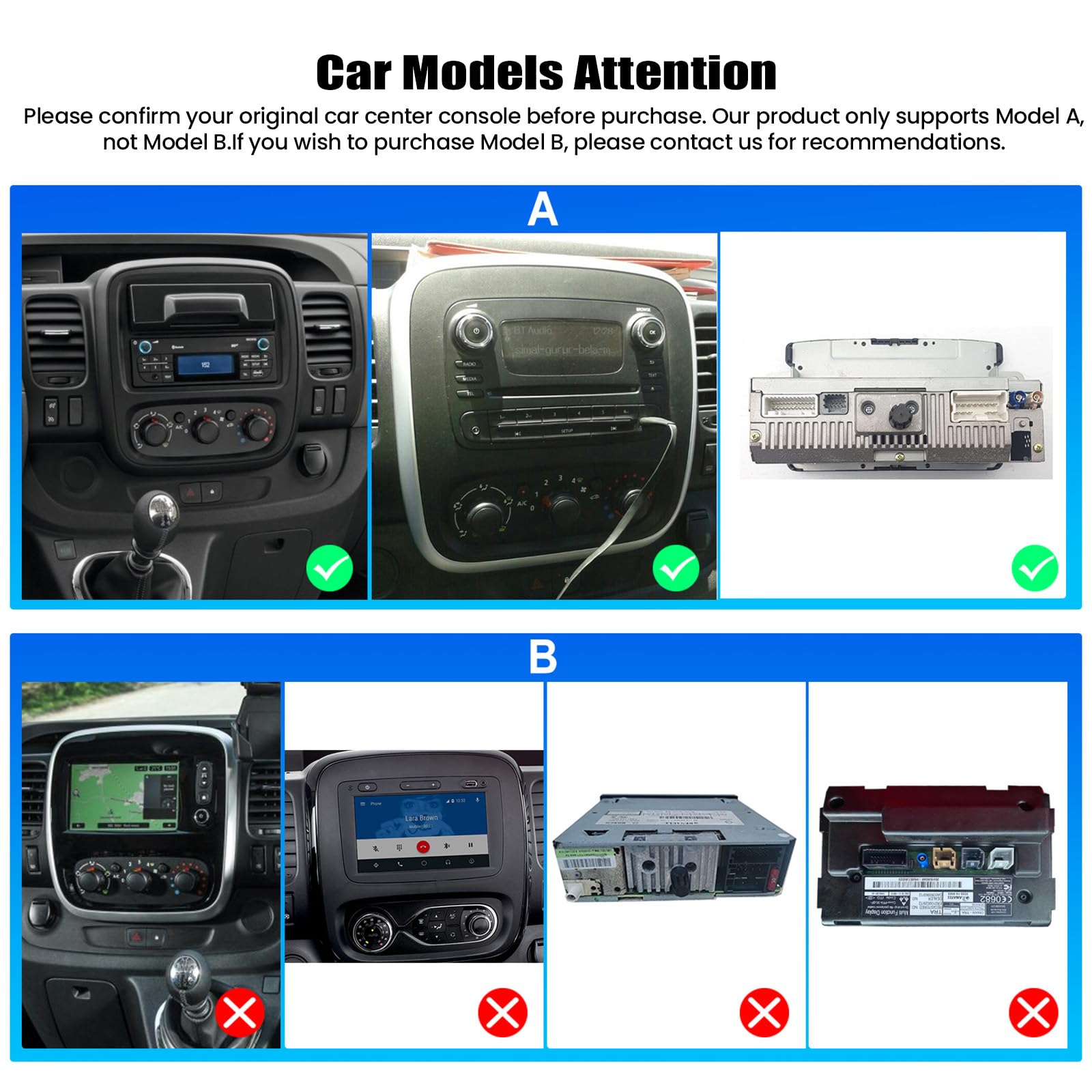 4+64G Android 15 Autoradio CAMECHO Radio pour Renault Trafic 3 2014-2021
