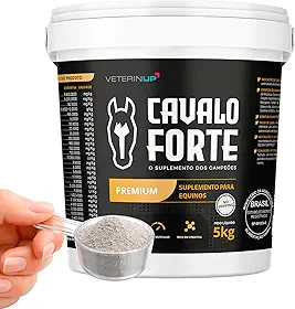 Suplemento Cavalo Forte Premium 5KG | Custo-Benefício para Massa, Energia e Saúde Intestinal | Formulado com Creatina, Lisina e Probióticos | Indicado Veterinário