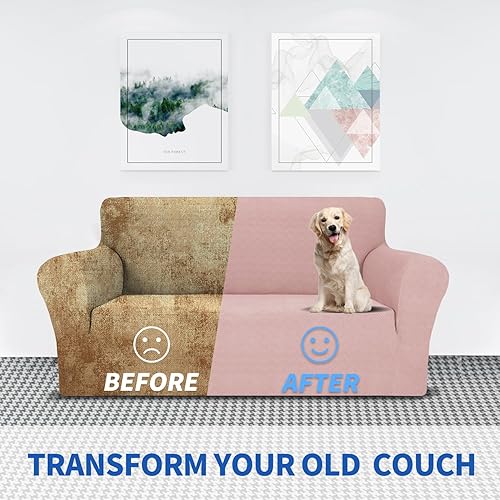 Miniatura 281 de MAXIJIN Funda súper elástica para sofá de 3 cojines, funda universal de 1 pieza para sofá de sala de estar, protector de muebles de elastano, apto