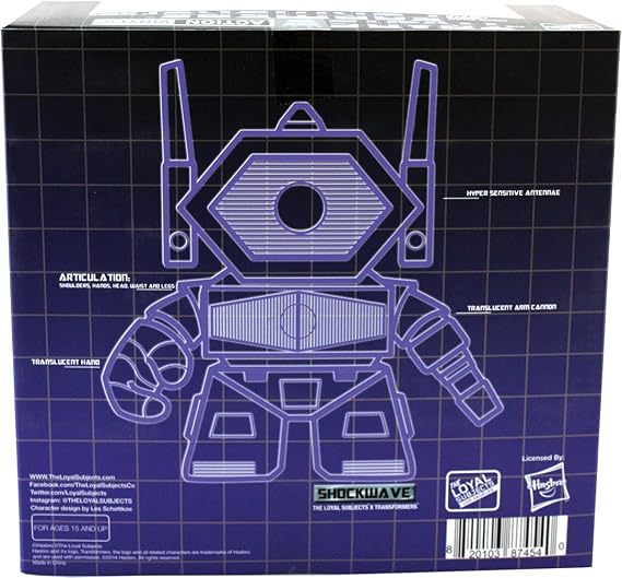 The Loyal Subjects Shockwave 8 Window Box | Transformers Collectors 3.75 Inch Action Figure Big Head - Shockwave