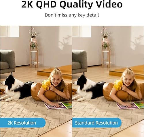 Miniatura 4 de AOSU Cámara de seguridad 2K para interiores, monitor de bebé, cámara para mascotas de 360 grados para seguridad del hogar, cámara con Wi-Fi de 52.4
