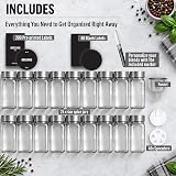 Deco haus Spice Jars Square Airtight Set of 24 [Includes Labels & Shaker Insert] - Spice Jars Set Glass - Spice Container Spice Jars - Spice Storage - Spice Organiser - Spice Storage - 2