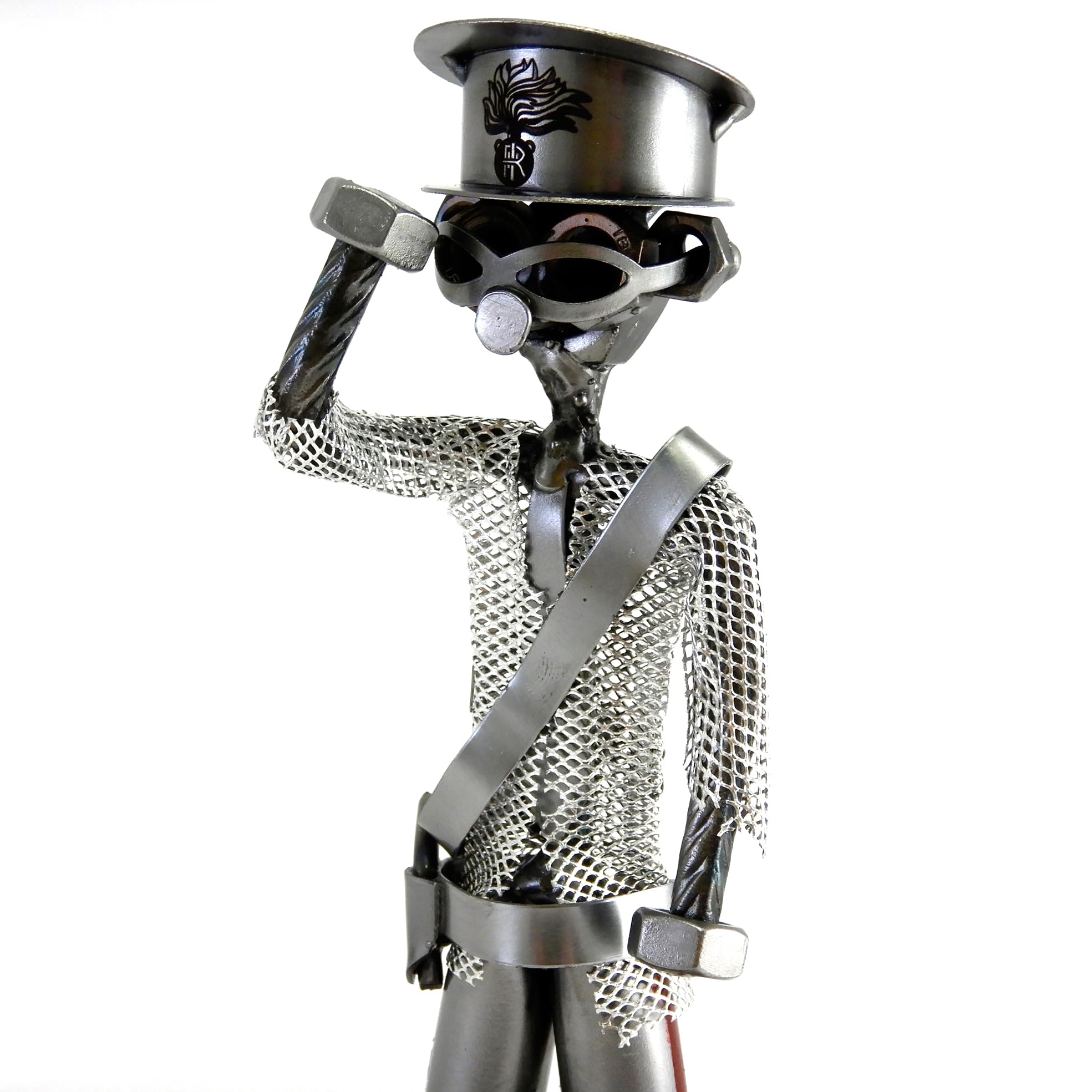 CARABINIERE - FORZA DELL'ORDINE IN METALLO CON VITI BULLONI CHIODI DI METAL IDEA - IDEA REGALO ORIGINALE - 100% ARTIGIANALE - MADE IN ITALY - PERSONALIZZABILE